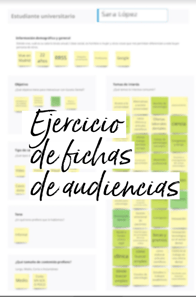 ejercicio fichas de audiencias desenfocado